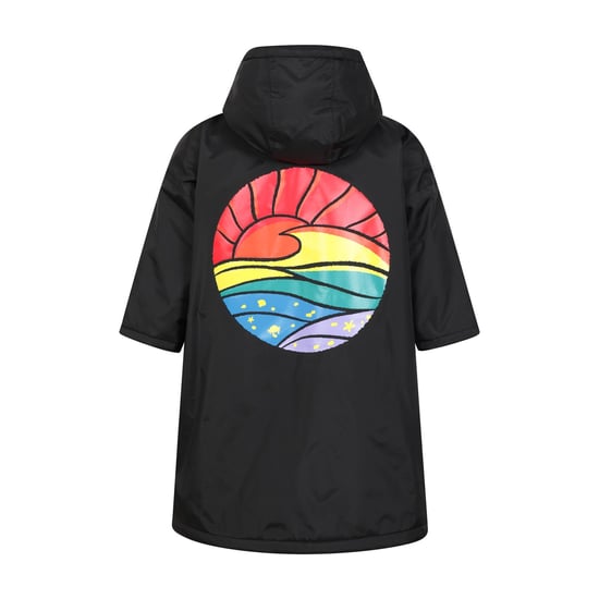 Mountain Warehouse Childrens/Kids Tidal Waterproof Robe (Jet Black)
