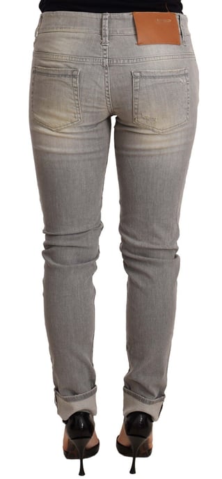 Acht Gray Bomull Slim Fit Denim Jeans - Image 3