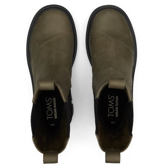 TOMS Rowan läder dam Olive stövlar - Image 4