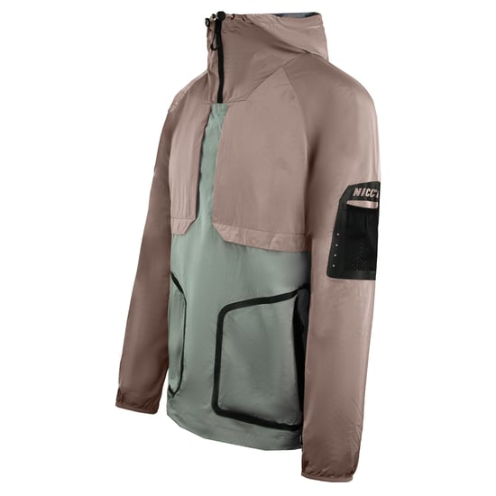 Nicce Long Sleeve Hooded Dusty Pink Mens Rain Jacket Type 9-21 211 1 01 05 0332