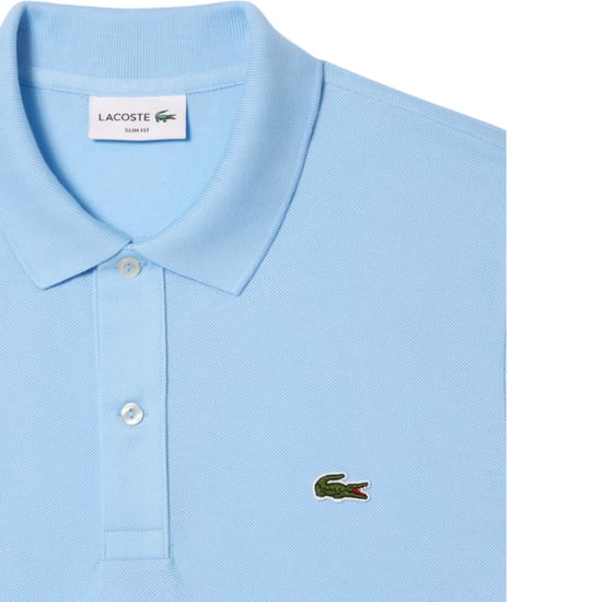 Lacoste Mens Slim Fit Short Sleeve Polo Shirt In Blue