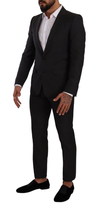 Dolce & Gabbana Men's Black MARTINI Single Breasted 2 Piece Suit - Image 2