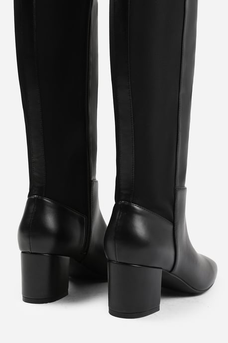 Where's That From Womens 'Cherish' Block Heel Knee High Boots With Side Zip