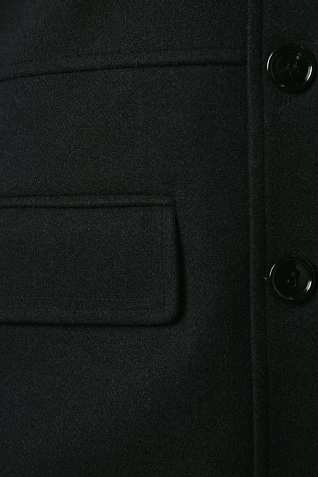 Faux Wool Button Through Dolly Coat