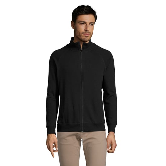SOLS Heren Sundae Full Zip Sweat Jacket (Zwart) - Image 4