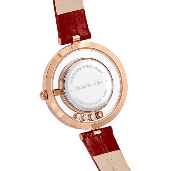VICTORIA HYDE Ladies Watches Small Dial Analog Quartz Woman Watches with Clear Crystal Elegant Gold Watch for Woman, red crystal - Image 2