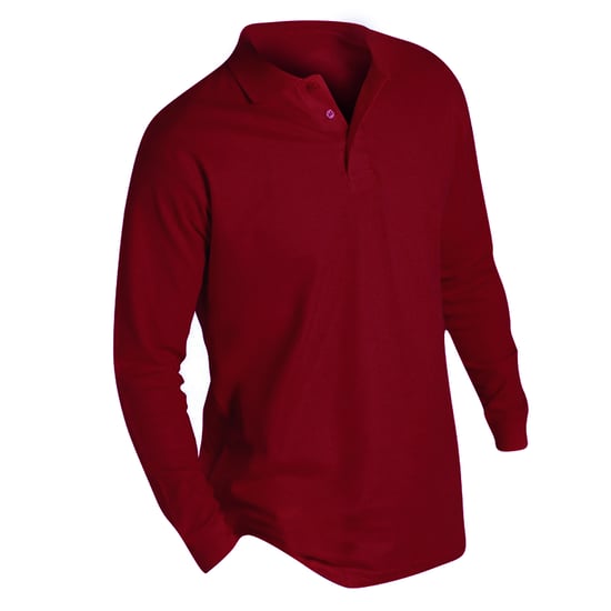 SOLS Heren-Winter II Poloshirt met lange mouwen van Piqué katoen (Bourgondië) - Image 3
