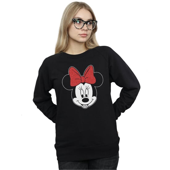 Disney Dames/Dames Minnie Mouse Hoofd Sweatshirt (Zwart) - Image 4