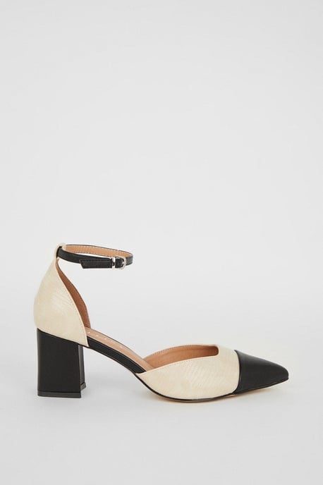 Wide Fit Dollis Pointed Two Part Toe Cap Courts - Image 2