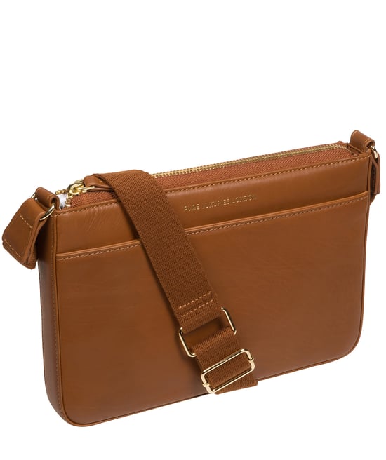 Raye' Oak Nappa Leather Cross Body Bag