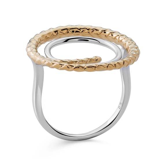 Orphelia Women's 925 Sterling Silver Ring - Silver/Gold ZR-7499 - Image 2
