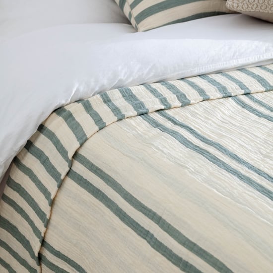 Yard Woven Stripe Cotton Bedspread - Image 2