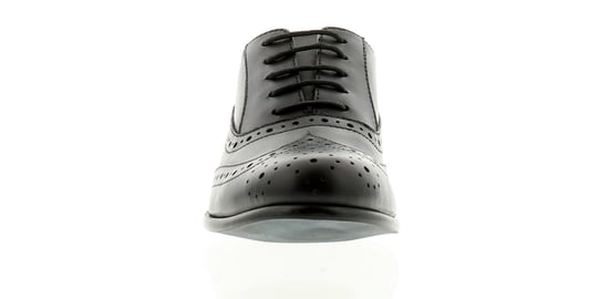 New Ladies/Womens Black Leather Lace Up Brogue Shoeslow Heel Unit