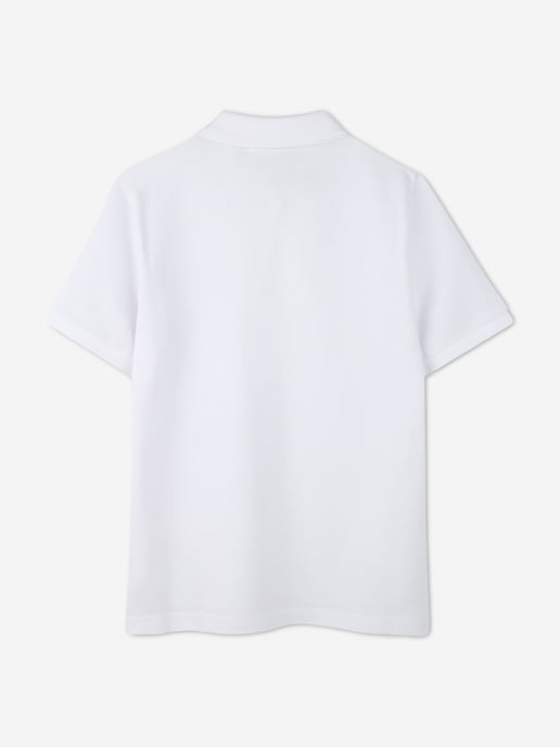 BOSS Boys Regular Fit Logo Polo Shirt in White