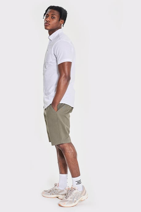 White 'Bowdon' Short Sleeve Cotton Shirt