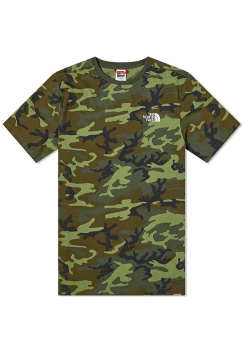 The North Face Mens T Shirt SS Simple Dome Tee Camo Print - Image 5