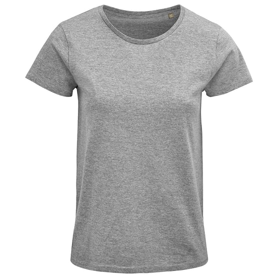 SOLS Womens/Ladies Crusader Marl Organic T-Shirt (Grey) - Image 1