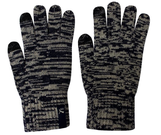 Puma Knit Blue Grey Touchscreen Unisex Gloves - Image 1