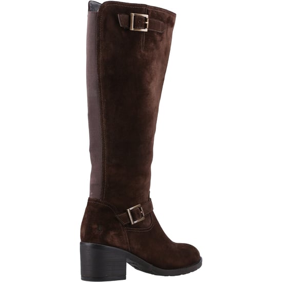 Hush Puppies Heidi Leather Damstövlar i brun mocka - Image 2