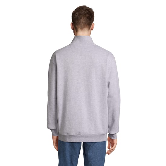 SOLS Unisex vuxen Conrad tröja med kvarts dragkedja (Grå melange) - Image 2