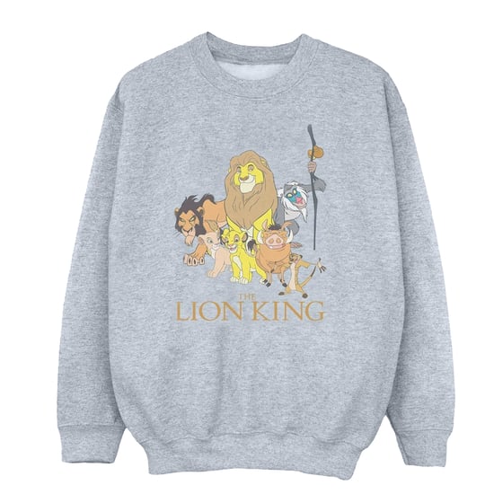 Disney Girls The Lion King Group Sweatshirt (Sports Grey)
