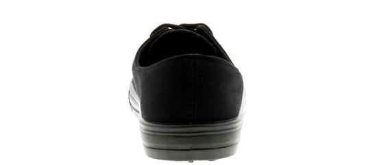 New Ladies/Womens Black Fashionable Lace Up Canvas Pumps/Shoes.