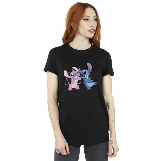 Disney Dames/Dames Lilo & Stitch Kisses Katoenen Vriendje T-shirt (Zwart) - Image 2