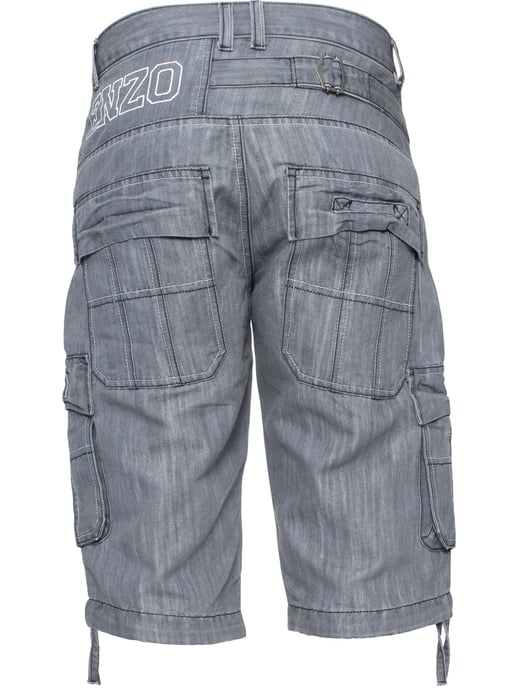 Enzo Heren Cargo Combat Denim Short - Image 5