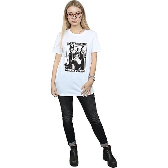 Disney Womens/Ladies Every Fairy Tale Needs A Villain Cotton Boyfriend T-Shirt (White) - Image 3