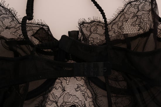 Dolce & Gabbana Dames Zwarte Zijde Kant Chemise Lingerie Top - Image 4