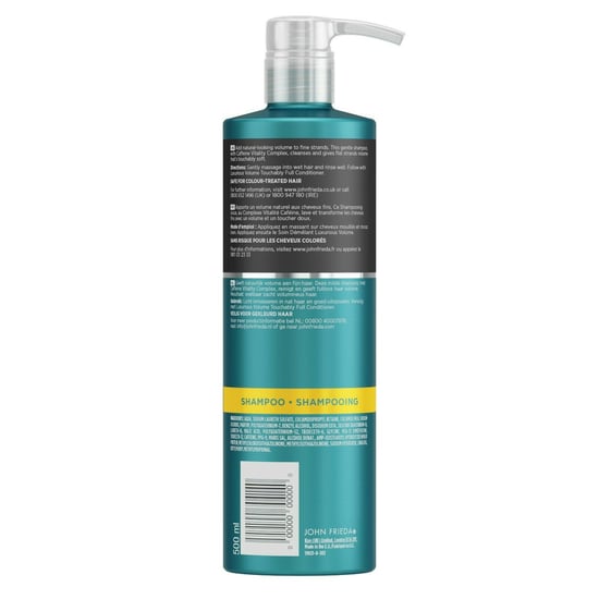 John Frieda Luxurious Volume Touchably Full Hair Shampoo & Conditioner 500ml Duo Pack