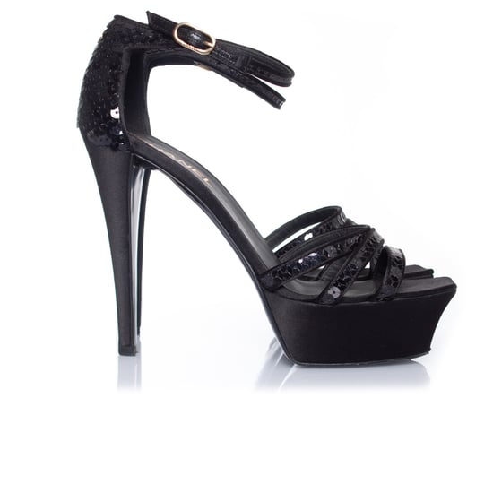 Svart paljett sandal - Image 5