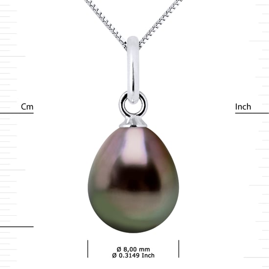 DIADEMA - Pendant - White Gold and Tahitian Pearl