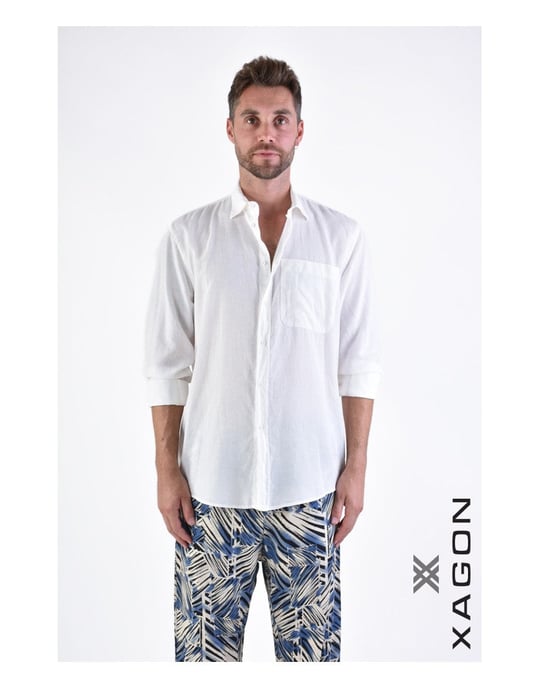 Xagon Shirt Manica Men's White - Image 3