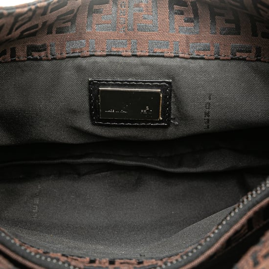 Vintage Fendi Zucchino Canvas Shoulder Bag Brown - Image 5