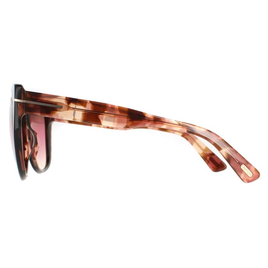 Tom Ford Cat Eye Womens Black and Havana Brown Pink Gradient FT0937 Nora Sunglasses