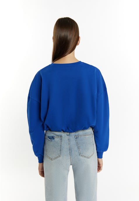 Mymo Cropped sweatshirt Dames koningsblauw - Image 4