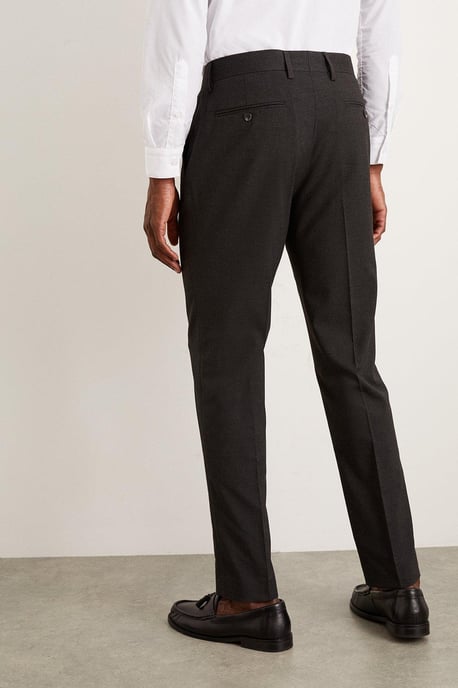 Slim Fit Charcoal Essential Suit Trousers - Image 3