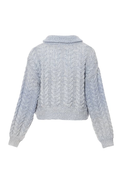 Mymo Vest Dames Blauw wol wit - Image 2