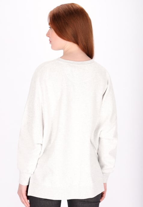 Dreimaster Sweatshirt Dames wol wit melange - Image 4