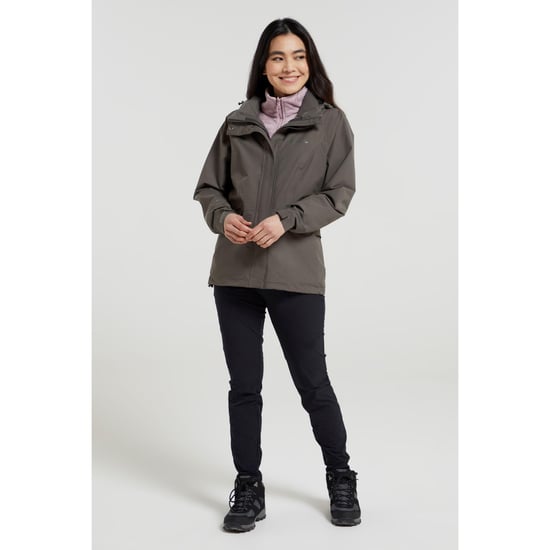 Mountain Warehouse Dames/Dames Thunderstorm II 3 in 1 Waterdichte Jas (Kaki Groen) - Image 1