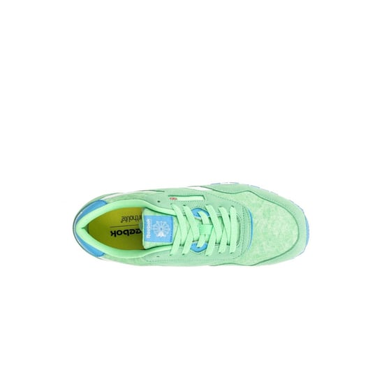 Reebok Classic Nylon Washed Lace-Up Green Suede Leather Kids Trainers BD3858