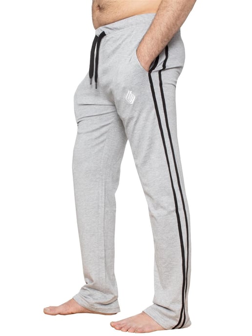 Enzo | Mens T-Shirt & Pants Loungewear Set - Black/Grey - Image 3