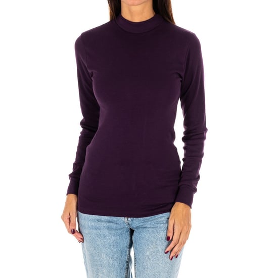 Long-sleeved T-shirt with half-high collar 1625-M women