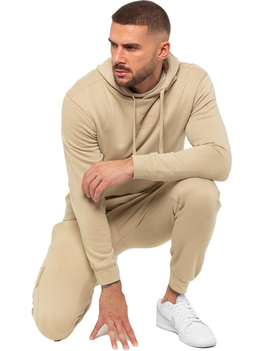 Enzo | Mens Pullover Hoodie Tracksuit Set - Stone