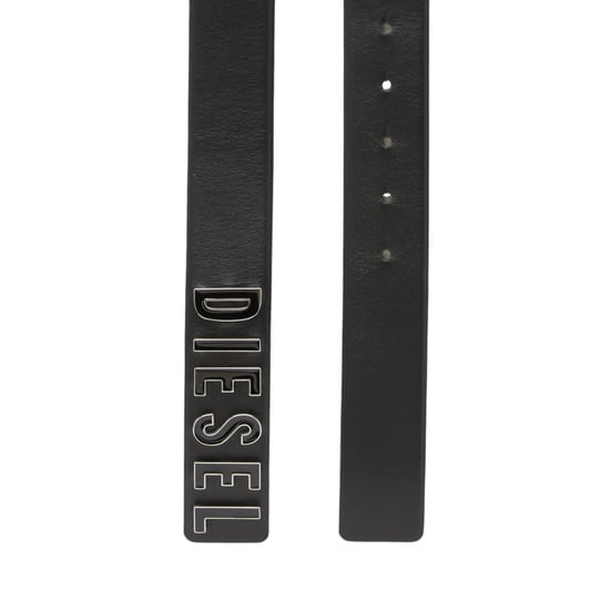 DIESEL B Letter Womens Leather Belt Black