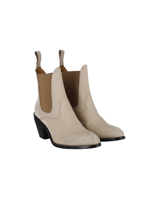 Chloé Ankelstövlar i beige mocka - Image 4