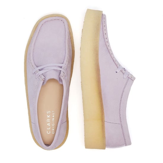 Clarks Wallabee Cup Nubuck Womens Lilac Shoes - (Purple) - Image 6
