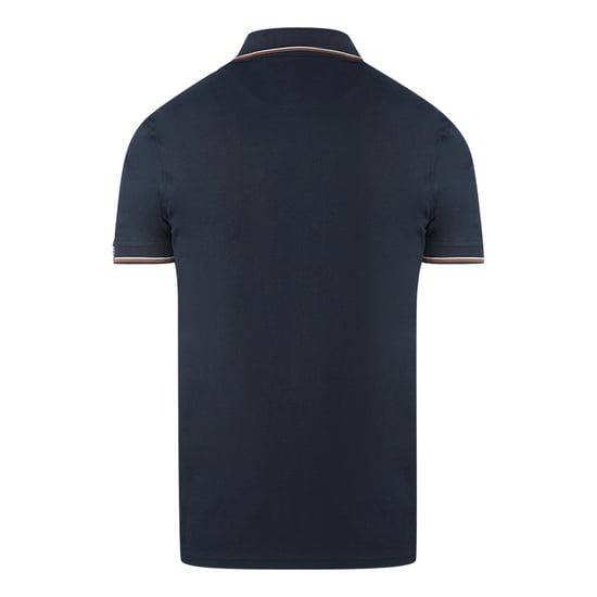 Aquascutum Brand Logo Navy Polo Shirt - Image 2