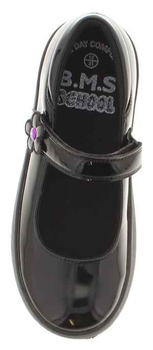Buckle My Shoe Girls Shoes School Younger Girls Chunk black
